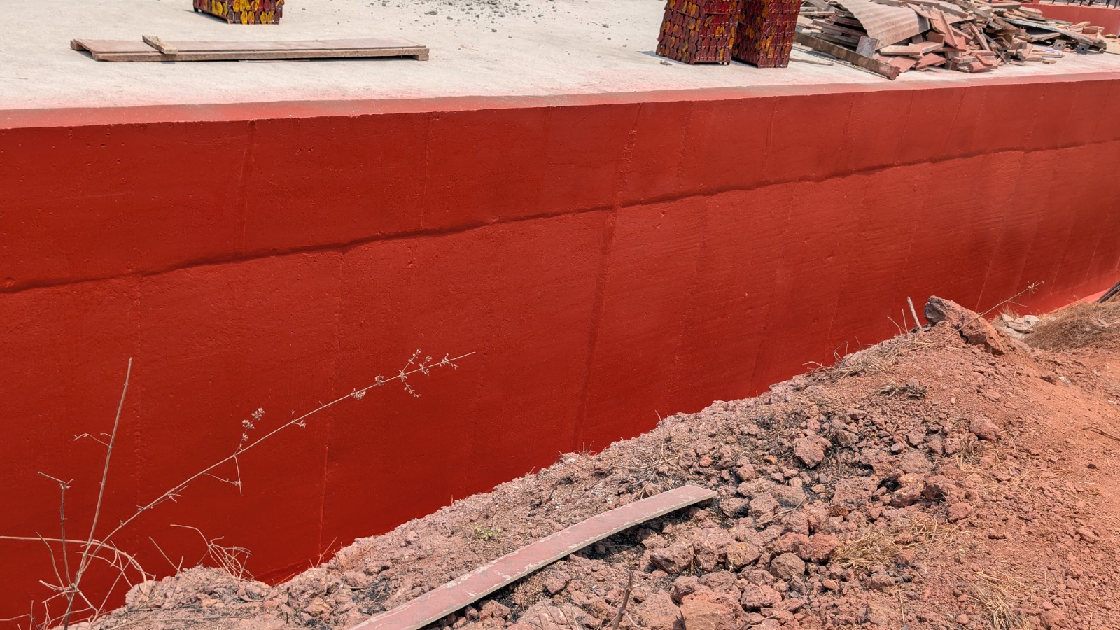 Mirage College Verna Goa waterproofing progress image 1