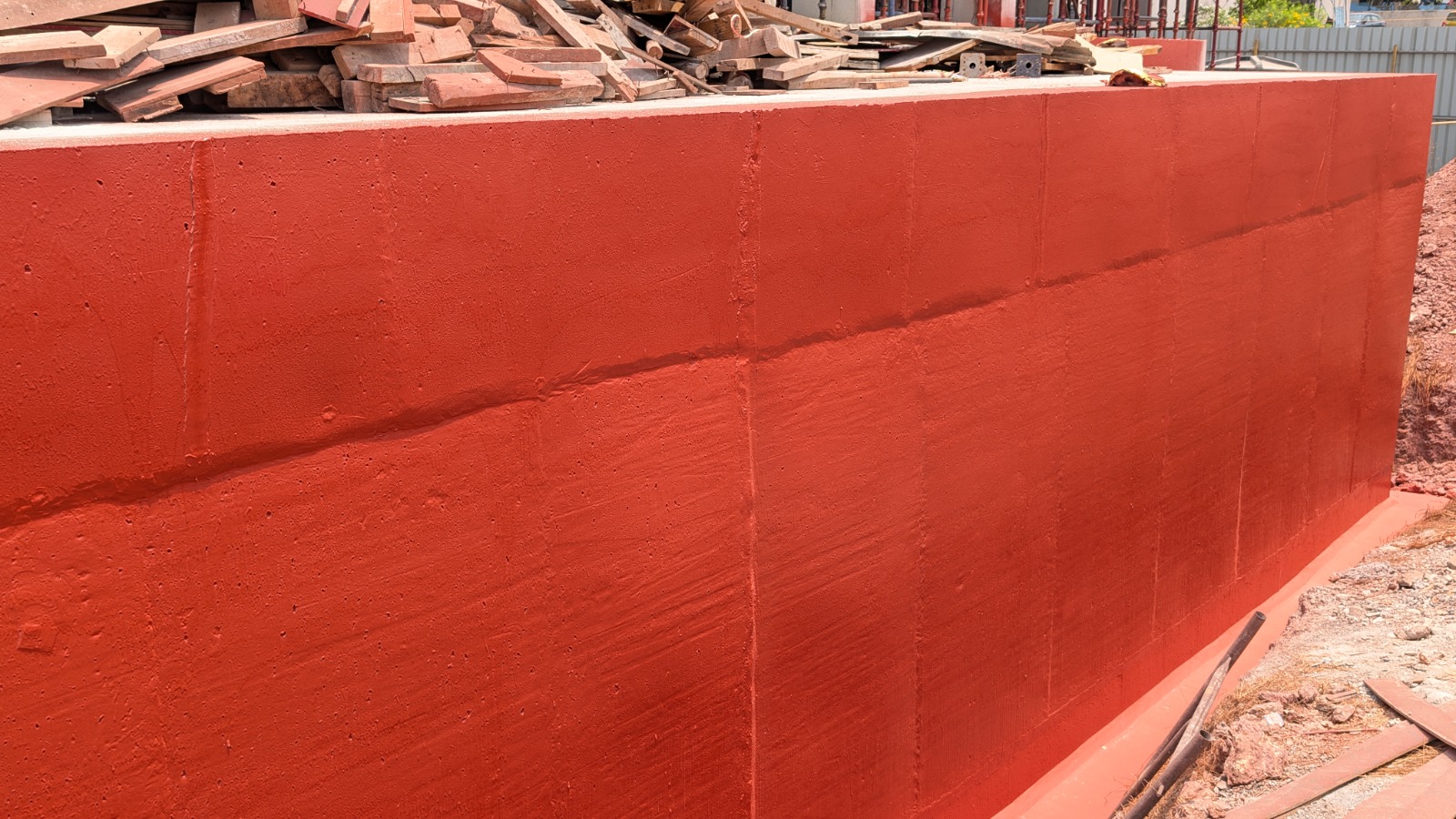 Mirage College Verna Goa waterproofing progress image 2