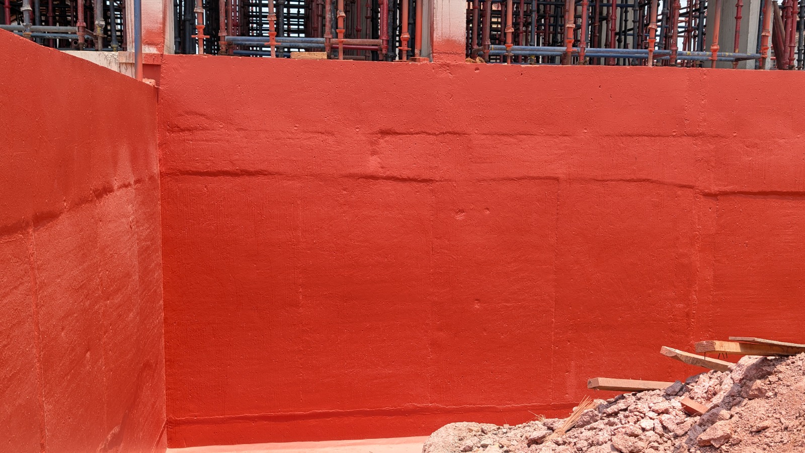 Mirage College Verna Goa waterproofing progress image 3