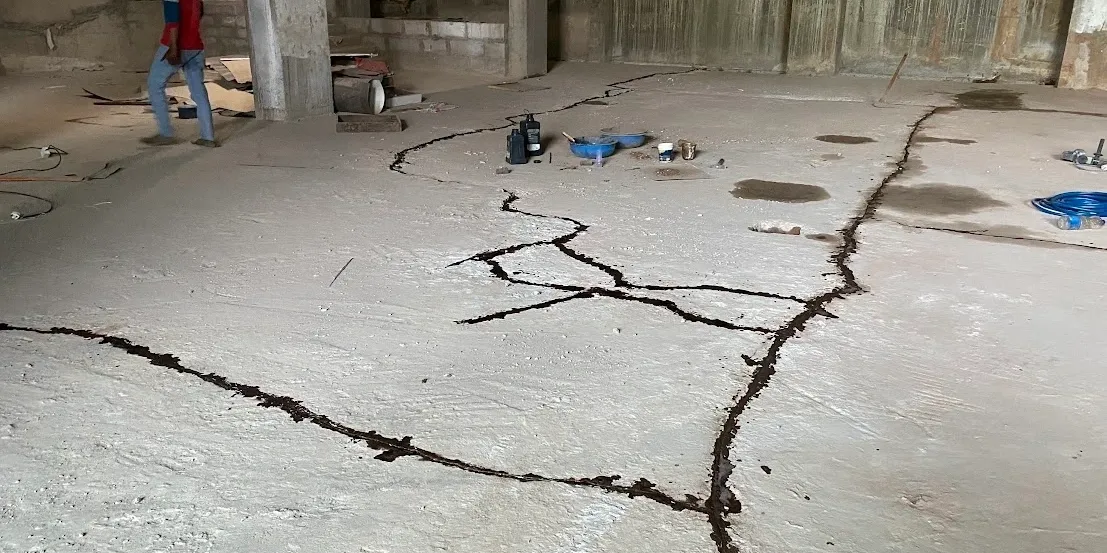 Crack filling before final finish