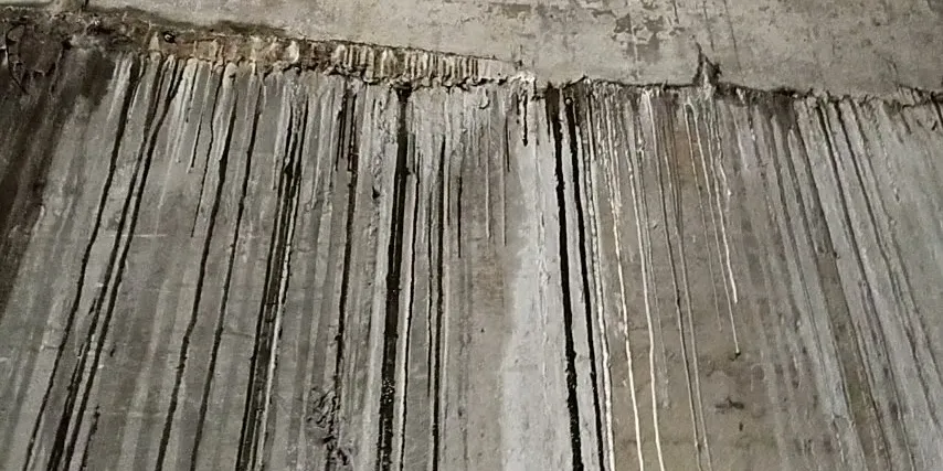 Grouting work detail